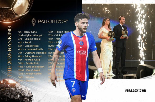 ხვიჩა კვარაცხელია Ballon d'Or-ზე საბოლოოდ მე-6 ადგილზე გავიდა
